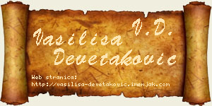 Vasilisa Devetaković vizit kartica
